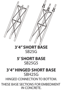 Photo of 25G SHORT BASE 3'-4 (CONCRETE INSTALLATION) RS-R-SB25G