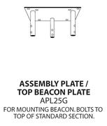 Photo of 25G TOP BEACON PLATE.  HARDWARE INCLUDED RS-R-APL25G